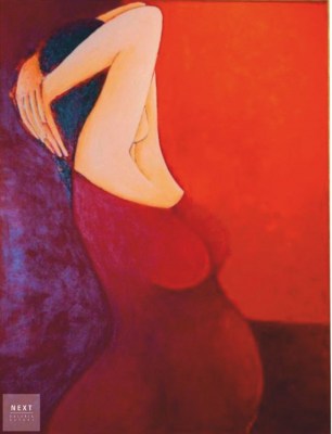 Agnieszka Beer, Bliska przyszłość, akryl na płótnie, 81 x 65 cm